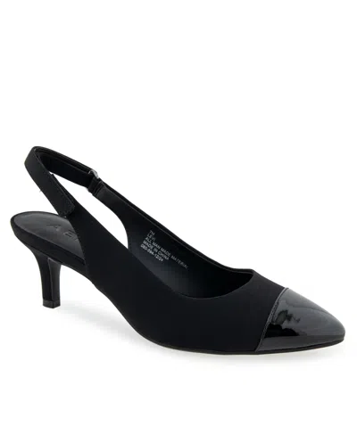 AEROSOLES WOMEN'S LEVI ROUND TOE SLINGBACK HEELS