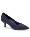 Aerosoles Ludlow Kitten Heel Pump In Navy Stretch