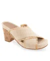 Aerosoles Madina Woven Heel Sandal In Sand Raffia