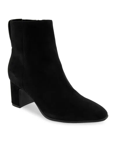 Aerosoles Women's Magnus Almond Toe Booties In Black
