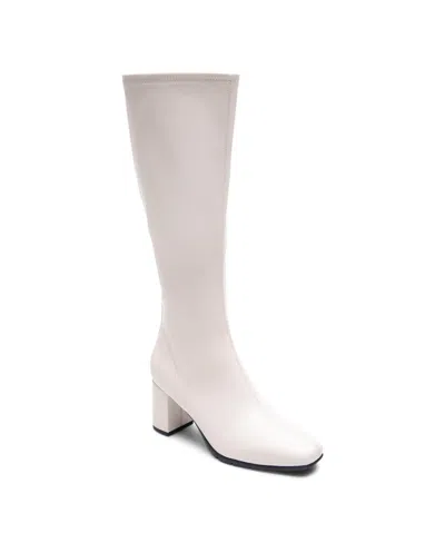 Aerosoles Women's Micah Faux Leather Tall Boots In White