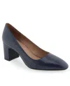 Aerosoles Ebel Dress-pump-mid Heel In Navy Leather