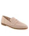 Aerosoles Women's Nanti Knit Smoking Almond Toe Slipper Flats In Cipria Open Knit