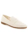 Aerosoles Women's Nanti Knit Smoking Almond Toe Slipper Flats In Eggnog Open Knit