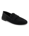 Aerosoles Women's Nanti Knit Smoking Slipper Flats In Black Knit Fabric