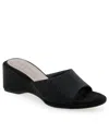 Aerosoles Women's New Year Dress Slip On Wedge In Black,black
