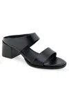 Aerosoles Nika Slide Sandal In Black Leather
