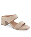 Aerosoles Nika Slide Sandal In Pale Khaki Suede