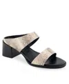 Aerosoles Nika Slide Sandal In Roccia Snake Print Leather