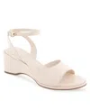 Aerosoles Women's Nixon Buckle Strap Wedge Sandals In Eggnog Leather