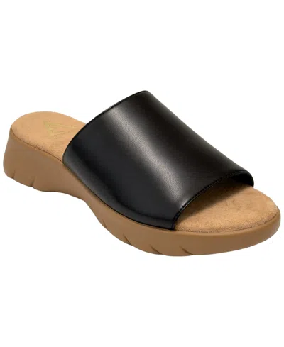 Aerosoles Women's Nora Wedge Slide Sandals In Black