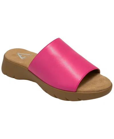 Aerosoles Women's Nora Wedge Slide Sandals In Pink