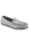 Aerosoles Women's Over Drive Driving Style Loafers In Gunmetal Combo - Faux Leather