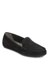 Aerosoles Women's Over Drive Leather Moc Toe Drivers In Black