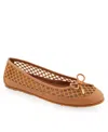 Aerosoles Palma Flat In Tan Mesh