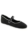 Aerosoles Perry Knit Mary Jane Flat In Black Knit Fabric