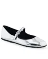 Aerosoles Women's Perry Mary Jane Flat In Silver Mirror Metallic Polyurethane