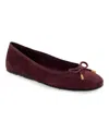 Aerosoles Pia Ballet Flat In Deep Aubergine Suede