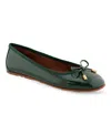 Aerosoles Pia Ballet Flat In Green Patent Crinkled Faux Leather-polyu