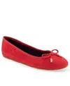 Aerosoles Home Bet Womens Patent Slip On Moccasins In Racing Red Suede