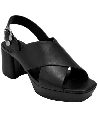 Aerosoles Women's Pura Open Toe Platform Sandals In Black