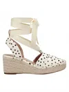 Aerosoles Women's Smila Espadrille Sandal In Eggshell/black Polka Dot In Multi
