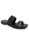 Aerosoles Women's St.lukes Open Toe Sandals In Black Leather
