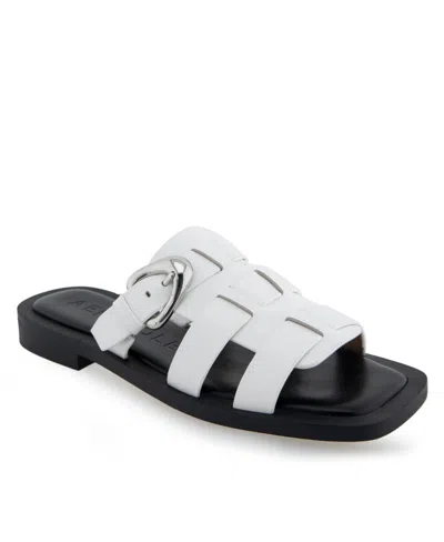 Aerosoles Women's St.marks Open Toe Sandals In White Leather