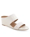 Aerosoles Wheeler Wedge Heel Sandal In Eggnog Patent Polyurethane