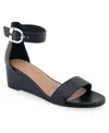 Aerosoles Willis Wedge Heel Sandal In Black