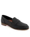Aerosoles Winona Loafer In Black Pebbled Leather