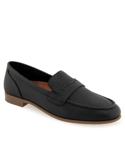 AEROSOLES WOMEN'S WINONA ALMOND TOE LOAFER FLATS
