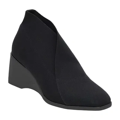 Aerosoles Womens Anini Wedge Heel Booties In Black