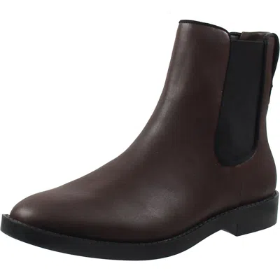 Aerosoles Womens Faux Leather Block Heel Chelsea Boots