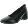 Aerosoles Womens Logo Manmade Wedge Heels In Black