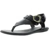 Aerosoles Womens Snake Print Faux Leather Ankle Strap In Black