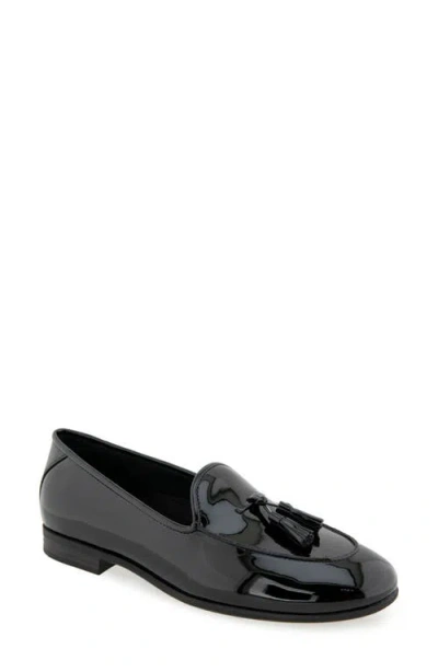 Aerosoles Wuster Kiltie Loafer In Black Patent Faux Leather