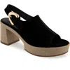 Aerosoles Zella Slingback Platform Sandal In Black Suede