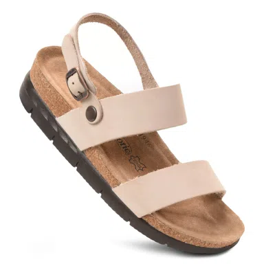 Aerothotic - Tori Casual Non-slip Comfy Leather Platform Sandals In White