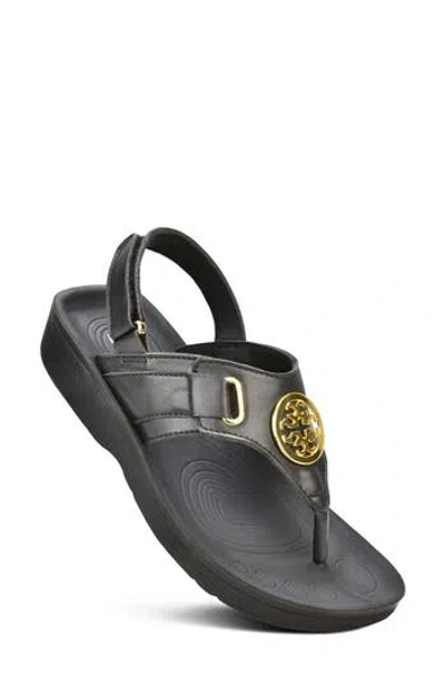 Aerothotic Cait Slingback Sandal In Black