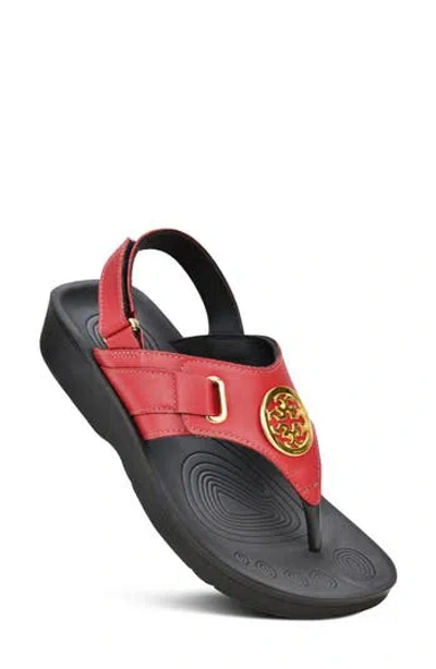 Aerothotic Cait Slingback Sandal In Red