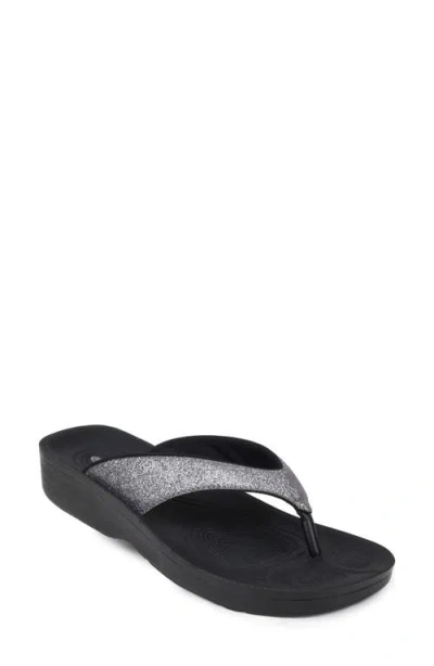 Aerothotic Crystal Mist Flip Flop In Grey