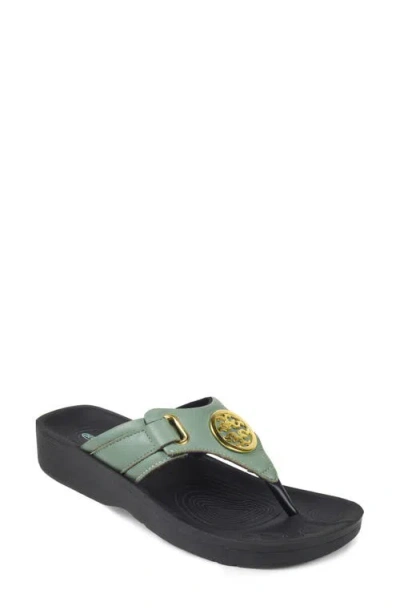 Aerothotic Hazel Flip Flop In Green