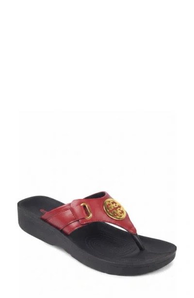Aerothotic Hazel Flip Flop In Red