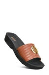 Aerothotic Otis Slide Sandal In Brown