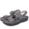 Aerothotic Renee Adjustable Strap Sandal In Gray