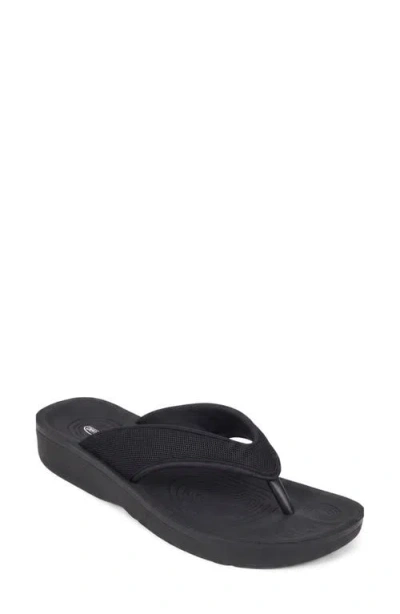Aerothotic Strait Flip Flop In Black