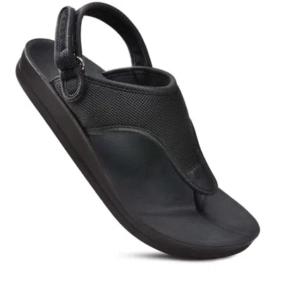 Aerothotic Women's Sandals Coral In Black