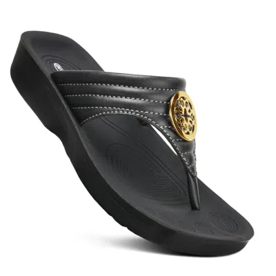 Aerothotic Women's Sandals Idelle In Black