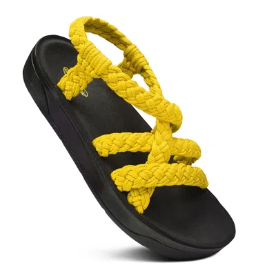 Aerothotic Women's Sandals Maris In Yellow